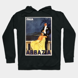 ITALIA ABBAZIA Opatija Coastal Town Art Deco Vintage Italy Travel Hoodie